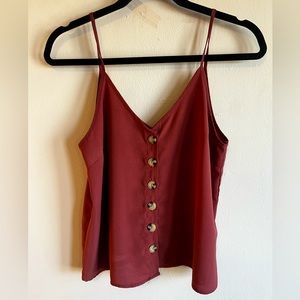 Paper Crane Button Down Casual Summer Sleeveless Blouse